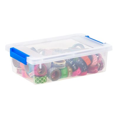 Image showing 2 th IRIS USA 2 qt. Clear Plastic Storage Bins with Lids, Latching Totes, 6 pk.