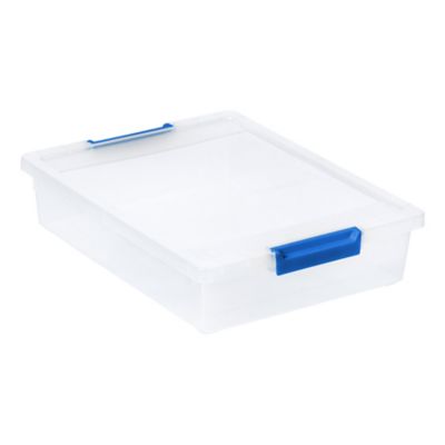 Image showing  6 qt. Clear Plastic Storage Bins with Lids, Latching Totes, 4 pk.