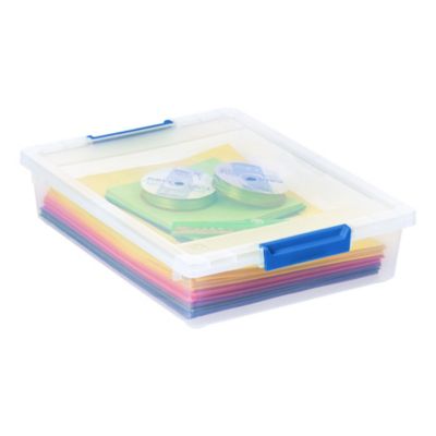 Image showing  6 qt. Clear Plastic Storage Bins with Lids, Latching Totes, 4 pk.