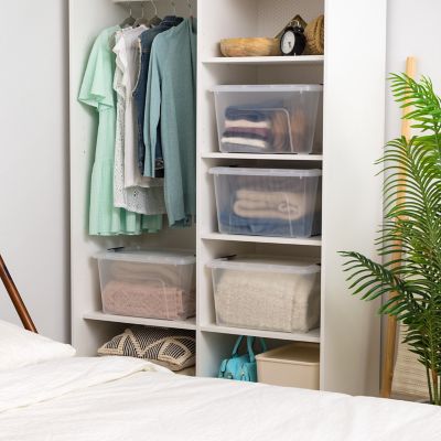 Image showing  32 qt. Buckled Storage Container, 4 pk.