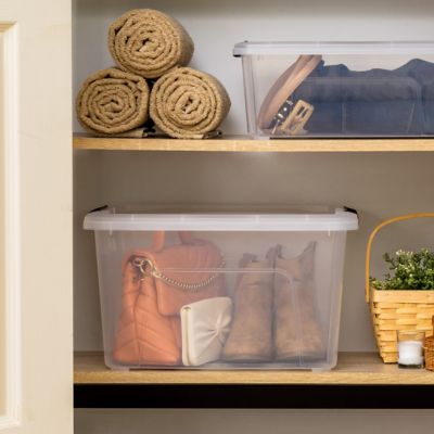 Image showing 5 th IRIS USA 32 qt. Buckled Storage Container, 4 pk.