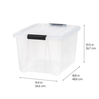 Image showing 8 th IRIS USA 32 qt. Buckled Storage Container, 4 pk.