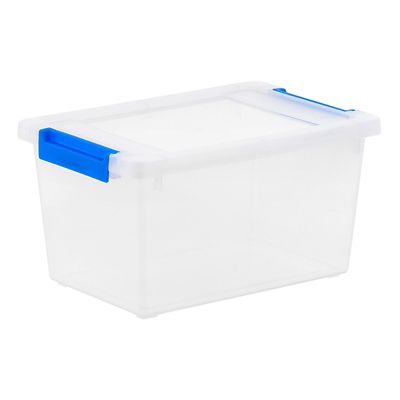 Image showing  4 qt. Clear Plastic Storage Bins with Lids, Latching Totes, 6 pk.