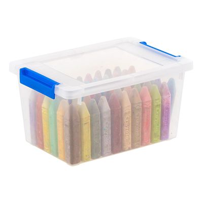 Image showing  4 qt. Clear Plastic Storage Bins with Lids, Latching Totes, 6 pk.