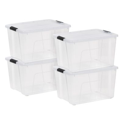 IRIS USA 60 qt. Buckled Storage Container, 4 pk.