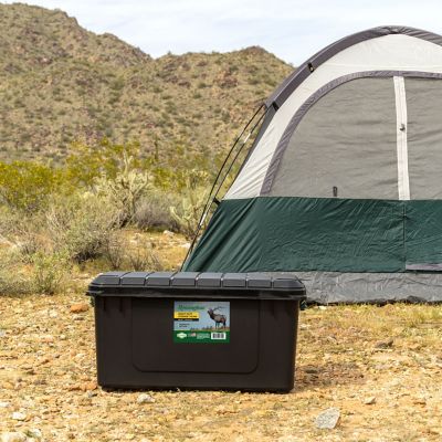 Image showing 4 th Remington 20 gal. Black Plastic Storage Container with Lid, 4 pk.