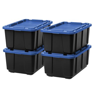 IRIS USA 27 gal. Heavy Duty Plastic Storage Bin, 4 pk.