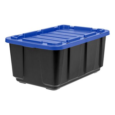 Image showing  27 gal. Heavy Duty Plastic Storage Bin, 4 pk.