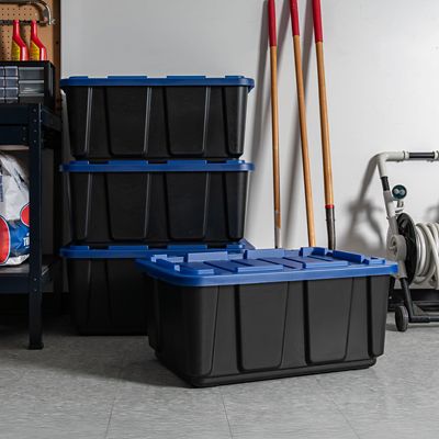 Image showing  27 gal. Heavy Duty Plastic Storage Bin, 4 pk.