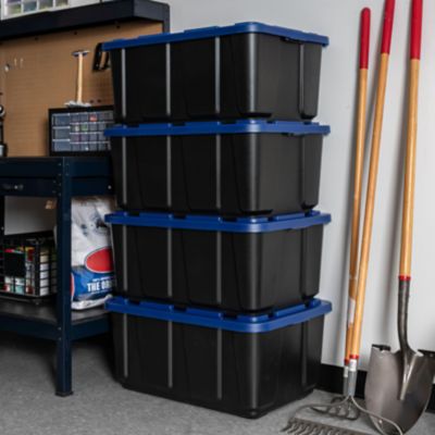 Image showing  27 gal. Heavy Duty Plastic Storage Bin, 4 pk.