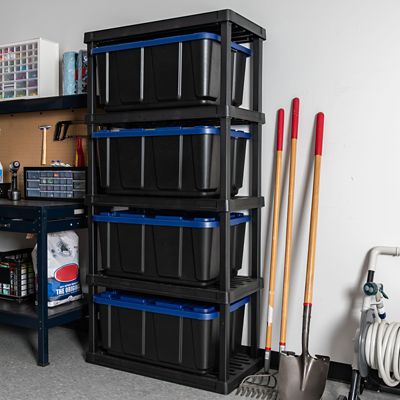 Image showing  27 gal. Heavy Duty Plastic Storage Bin, 4 pk.