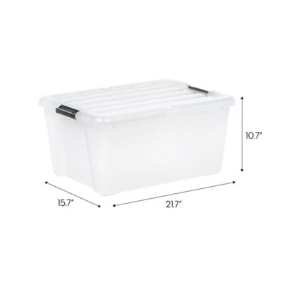 Image showing 6 th IRIS USA 45 qt. Plastic Storage Bin, 4 pk.