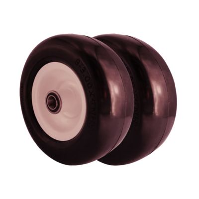 Ogracwheel 9x3.5-4 Flat-Free Zero-Turn Lawn Mower Smooth Tread Tire Assembly with Universal Kit