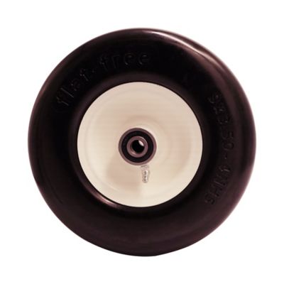 Image showing 6 th Ogracwheel 9x3.5-4 Flat-Free Zero-Turn Lawn Mower Smooth Tread Tire Assembly with Universal Kit