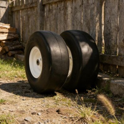 Ogracwheel 15 x 6.00-6in. Smooth Flat-Free Replacement Wheels for Zero Turn Lawn Mower Walk-Behind, 3/4 & 5/8 in. Bore