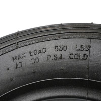 Image showing  4.80/4.00-8 in. Tire and Inner Tube Set, 550 lb. Capacity, Universal Fits 15.5 in. Wheel