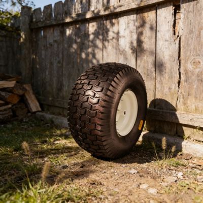 Ogracwheel 20x8-8 4Ply Lawn and Garden Tire Assembly on 8x7 Offset Hub Wheel, 3/4 in. Bore