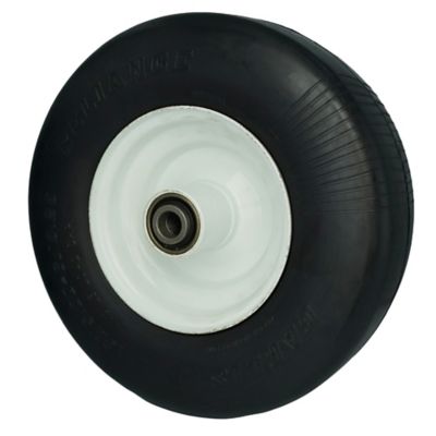 Image showing  SET OF 2 - 13X5.00-6 Semi-Pneumatic Smooth Flat-Free Wheel Assembly