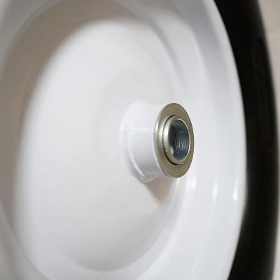 Image showing  1 in. Bore Flat Free Wheelbarrow Tire on Wheel 4.80/4.00-8 with 3 in. Center Hub, Set of 2