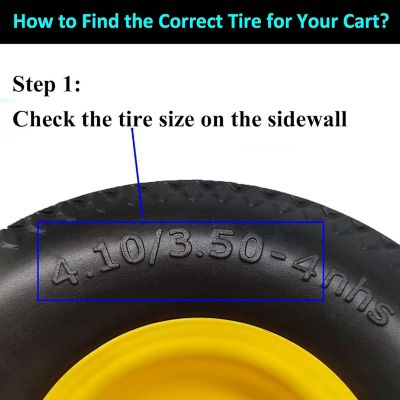 Image showing 1 th Ogracwheel 10 in. No Flat Tire Replacement Wheel, 3/4& 5/8 in. Bore Size