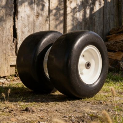 Ogracwheel 13x5.00-6 Flat Free Zero-Turn Lawn Mower Smooth Tread Tire Assembly with Universal Kit, 3/4 in. Bushings