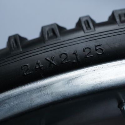 Image showing  24 x 2.125in. Replacement Wheel for Big Wheel Cart with 3/4 & 5/8 in. Bore