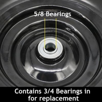 Image showing  12 x 5.00-6in. Flat Free Tire & Wheel for Dolly