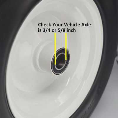 Image showing  15 x 6.00-6 Flat Free Tire with 3/4 in. Bearings, 3-6 in. Center Hub