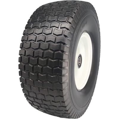 Image showing  15 x 6.00-6 Flat Free Tire with 3/4 in. Bearings, 3-6 in. Center Hub