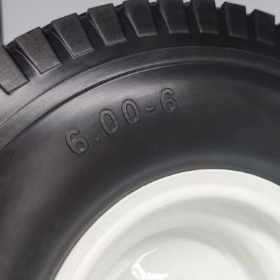 Image showing  15 x 6.00-6 Flat Free Tire with 3/4 in. Bearings, 3-6 in. Center Hub