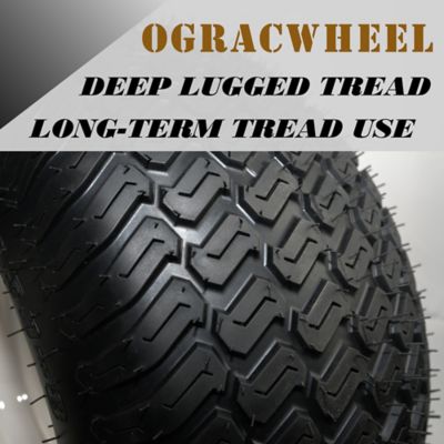 Image showing  18x9.50-8 Lawn Tractor Tire, 18in. Heavy-Duty Tubeless Tire & Wheel Assembly, 4-Ply Construction with 1036 lb. Cap.