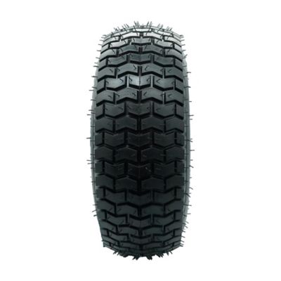 Image showing  Set of 2 16x6.50-8 Lawn and Garden Tire Assembly, White Rubber Wheel with 1 in. Bushing, 3-6 in. Center Hub