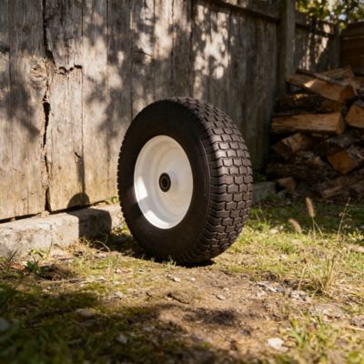 Ogracwheel 16 x 5.00-8in. Flat Free Wheels with Turf Tread, 1.0 in. Bore Size