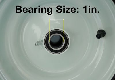 Image showing  16 x 6.50-8 Tubeless Turf Lawn Mower Tire with 3/4 in. Bearings, 3 in. Center Hub, Set of 2