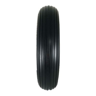 Image showing  1 in. Bore Flat Free Wheelbarrow Tire on Wheel 4.80/4.00-8 with 3 in. Center Hub