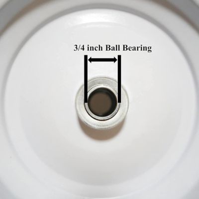 Image showing  Set of 2 Flat Free Wheelbarrow Tire on Wheel 4.80/4.00-8 with 3-6 in. Center Hub, 3/4 & 5/8 in. Ball Bearing