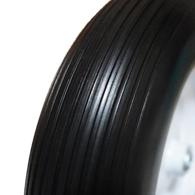Image showing  Flat Free Wheelbarrow Tire on Wheel 4.80/4.00-8 with 3-6 in. Center Hub, 3/4 & 5/8 in. Ball Bearing