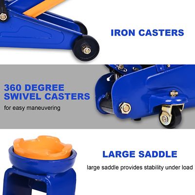 Image showing  Hydraulic Floor Jack, 2 Ton (4400 lb) Portable Car Jack Lift for Auto Repair,Blue