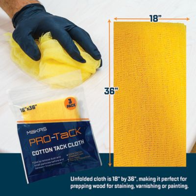Image showing  Wood Finishing Tack Cloth, 3 ct.