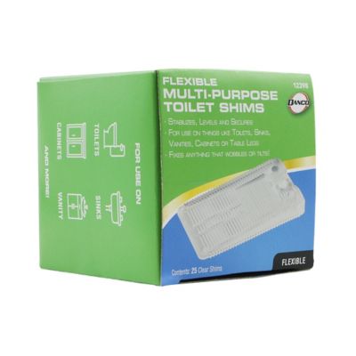 Image showing  Flexible Clear Multi-Purpose Plumbers Toilet Shims, 25 pk.