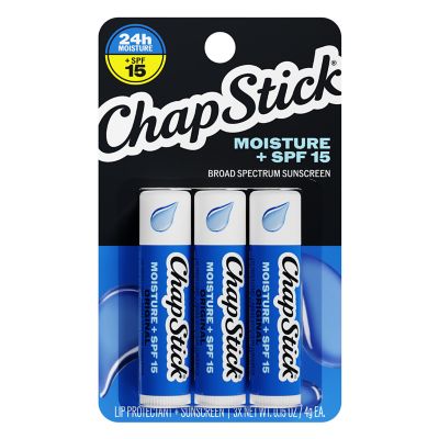 ChapStick Lip Balm Moisture SPF15 0.45 oz., 3 ct.