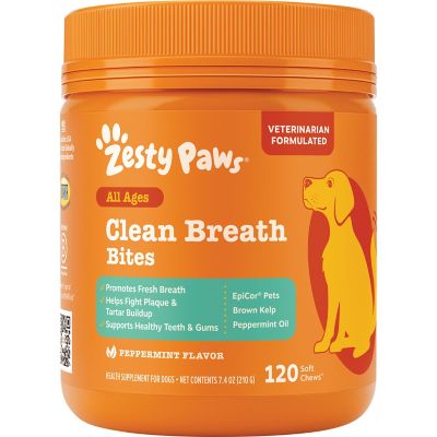 Zesty Paws Clean Breath Bites for Dogs, 120 ct.