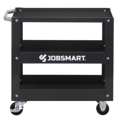 JobSmart 3-Tier Rolling Utility Cart, Black