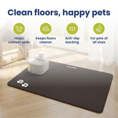 Image showing  Fast Absorbing Cat & Dog Food Mat, Black, Small