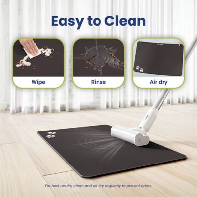 Image showing 7 th PawsPik Fast Absorbing Cat & Dog Food Mat, Black, Medium