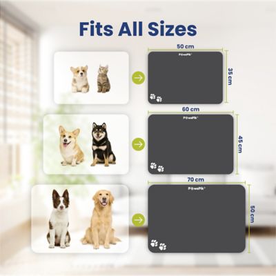 Image showing 8 th PawsPik Fast Absorbing Cat & Dog Food Mat, Black, Medium