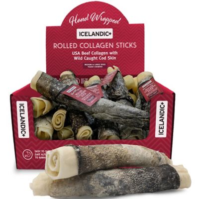 Icelandic+ Rolled Collagen Stick: Beef & Cod Skin, 8in. - 18 pk.