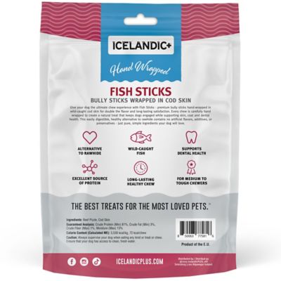 Image showing  Fish Sticks: Bully Stick Wrapped In Cod Skin: 6in. - 5pk
