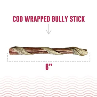 Image showing  Fish Sticks: Bully Stick Wrapped In Cod Skin: 6in. - 5pk
