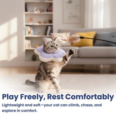 Image showing 7 th PawsPik Plush Flower Dog & Cat Recovery Collar, Purple